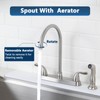 HOTIS Kitchen Faucet with Side Sprayer, 2 Handle 3 or