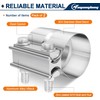 2.25 Inch Exhaust Clamp, 2 1/4'' Lap Joint Band Clamp