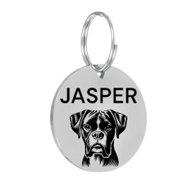 Pet Tags STAINLESS STEEL  LASER ENGRAVED PET TAG ID DOG NAME TAGS ALL BREEDS AVAILABLE