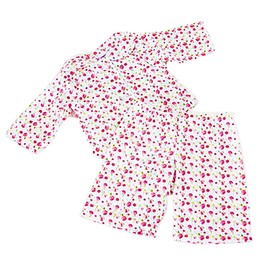 FRILLY LILY Pyjamas in Pink Flower fabric for Baby Dolls such as 43cm Baby Annabell and Alexander18-20 inch 43-50cm DOLL NOT INCLUDED