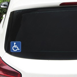 XTRAYXRAY Handicap handi cap Sticker wheelchair disabled window parking Decal Window Bumper Decal Sticker Suitable for Cars, Trucks 4PCs