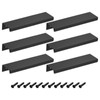 sourcing map Cabinet Finger Edge Pull, 6pcs 120mm/4.72 Aluminum Alloy