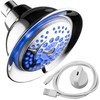 Hotel Spa 6-setting 5" Rechargable LED Shower Head with Light