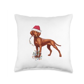 vizsla Dog christmas, vizsla mom Throw Pillow