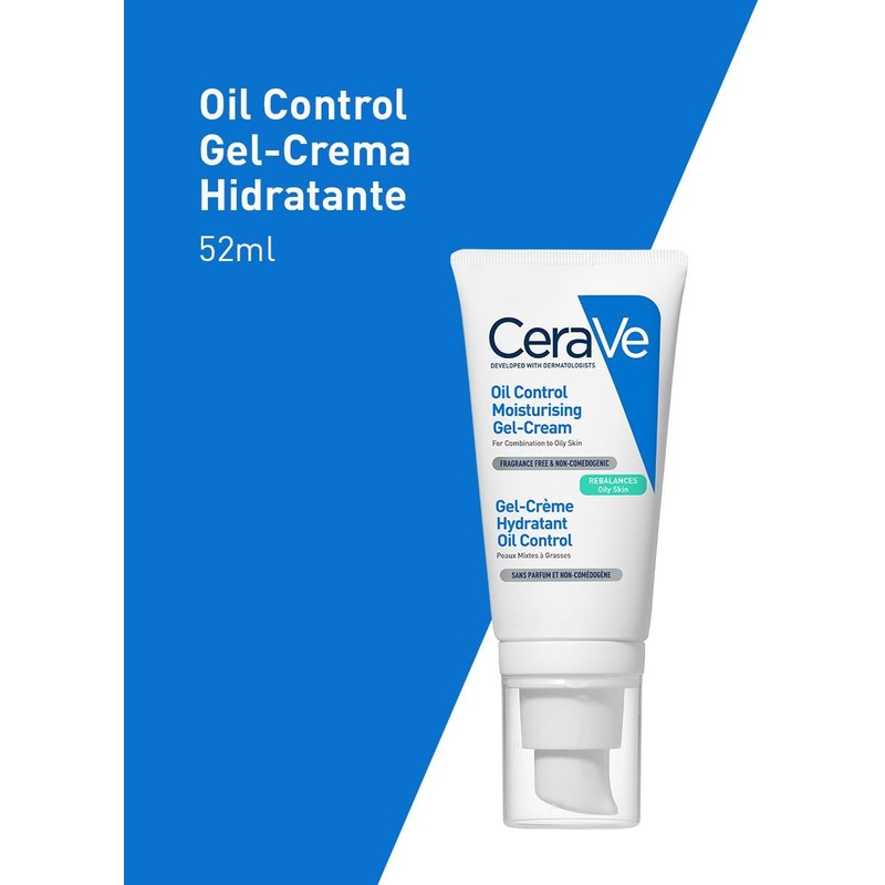 CeraVe Oil Control Gel-Crema Hidratante y Matificante para Piel Grasa