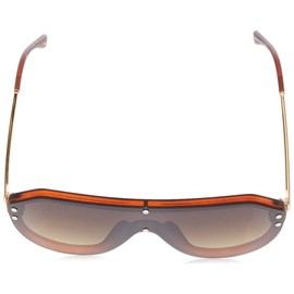 Rocawear Men's R1509 Hip UV Protective Back Frame Shield Sunglasses Gifts for Men with Flair 65 mm, Matte Brown, mm US