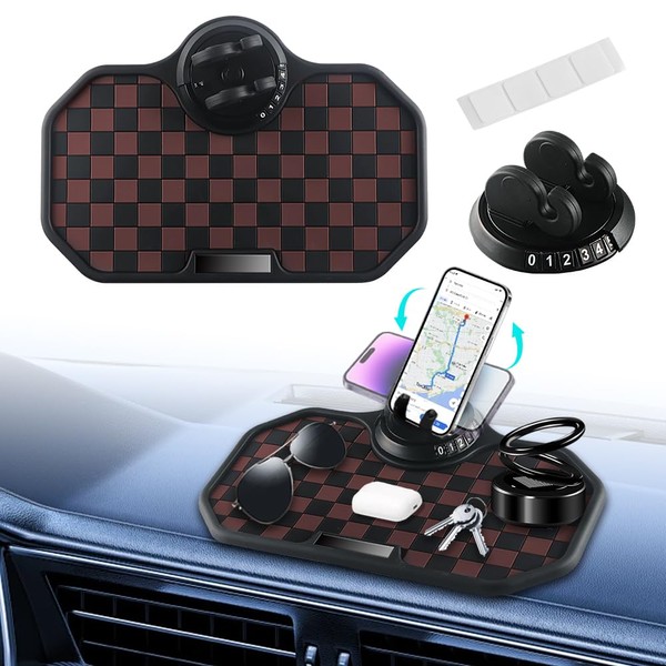 NHHEO Car Anti Slip Mat Dashboard Tray Decorations Sticky Pad