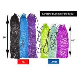 Derby Originals Eager Feeder 56" and 42" Large Slow Feed Hanging Horse Hay Nets with 1.5” Openings, Turquoise (71-9191-PK)