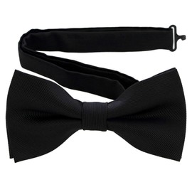 Jemigins Men's Bow Tie, Simple Accessory, Wedding, Reception, After-party, Entrance Ceremony, Party, Father's Day Gift, black 2