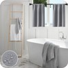 MRTREES Grey Waterproof Curtains for Bathroom Window, 2 Panels Small