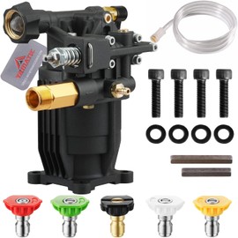 YAMATIC 3/4" Shaft Horizontal Pressure Washer Pump Max 3400 PSI @ 2.6 GPM Replacement Pump Compatible with Simpson 90029, 520002,520004,Dewalt dxpw3425 Honda GC190 and More