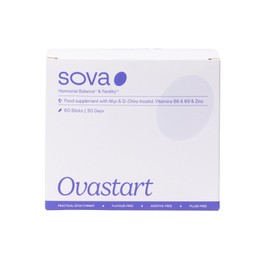 SOVA - Ovastart - PCOS, Fertility, Hormonal Balance - Highly Dosed Myo-inositol & D-chiro inositol - Zinc, Vitamin B6, and Quatrefolic® Vitamin B9-60 sticks