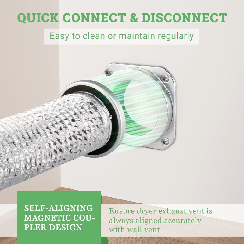 DV180 Magnetic Dryer Vent Connector Kit, 4 Inch Quick Connect