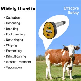 Rechargeable Animal Immobilizer Electric Cattle Immobilizer Waterproof Stainless Livestock Immobilizer for Cattle Sheep Goat