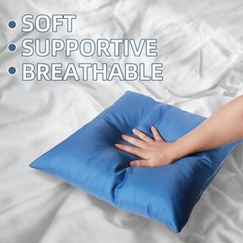 WHATWEARS 18 x 18 Inch Throw Pillow for Outdoor Seating Set of 4, Waterproof Outdoor Pillows with Insert, Square Decorative Garden Furniture Pillows for Patio Couch, Sofa, Home Furniture, Navy Blue