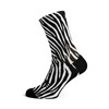 Sox Footwear Zebra Crew Socks, Black and White, 38 -
