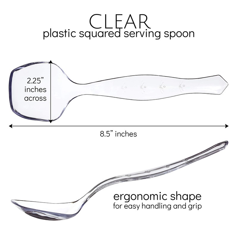 Plasticpro Disposable Plastic Serving Spoons Durable Heavy Duty Premium Serving