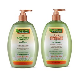 Champú y acondicionador para el crecimiento del cabello  2 en 1 juego, 13 fl oz cada uno  Bloqueador DHT  equilibrador PH Duo, Pro Vitamin-B5 sin...  