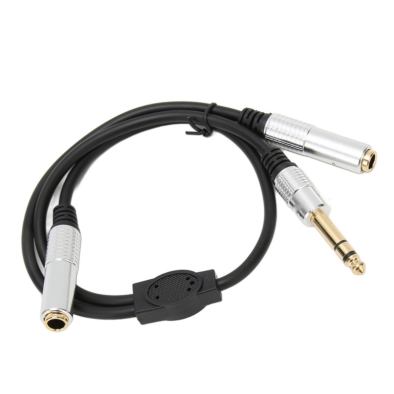 6.35mm to Dual 6.35mm Y Splitter Cable Professional 1/4 Inch