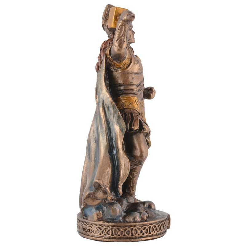 Miniature Figurine Germanic God Thor Bronze Hand-Painted by Veronese