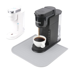 Kiicii Silicone Coffee Mat for Keurig K-Express and K-Iced Coffee Maker, Coffee Bar Mat for Countertop, Coffee Bar Accessory, Espresso Machine Accessories, Splash-proof, Easy to Move, Dishwasher Safe