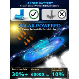 VENSSTNOR Solar Lights Outdoor Motion Sensor - 400% Brighter 7000K 3000LM 5 Levels Brightness 3 Lighting Modes 2400mAh 360° Wide Angle Illumination IP65 Waterproof Solar Flood Lights