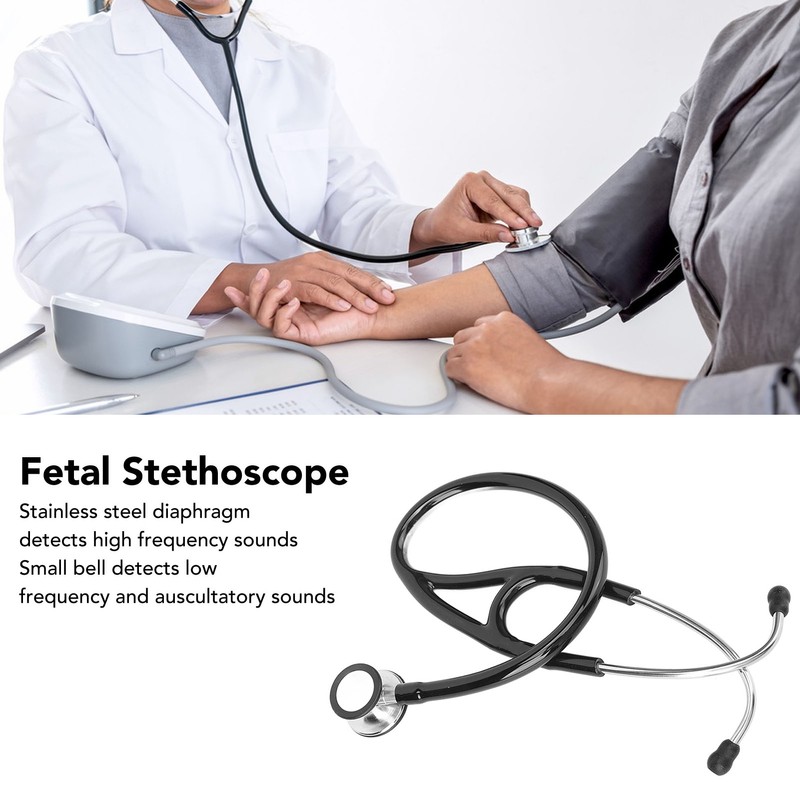 Fetal Stethoscope Dual Head Stainless Steel Floating Frequency Conversion Diaphragm
