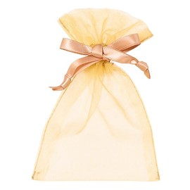 HEADS OGC-BSS HEADS Gift Bag, 3.1 x 4.7 inches (8 x 12 cm), SS Champagne Gold, 10 Pieces, Organza Bag, Drawstring Bag
