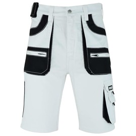MS9 Mens Cargo Combat Painter Work Working Short Shorts White
