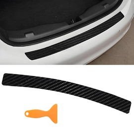 Tarqite Ladekantenschutz aus Leder, Auto Stoßstangenschutz mit Schaber, Auto Einstiegsleisten Schutz, Anti-Scratch Auto Einstiegsleisten Aufkleber für Die Meisten Autos