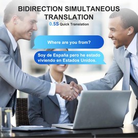 AI Language Translation Earbuds Translator in Real Time 0.5S,Two-Way Bluetooth Translator Device with APP for 144+ Languages Translation Packs,Spanish English Translation Headphone,M10 (White)