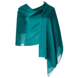 CYZLANN Women's Scarves 100% Silk Long Lightweight Scarfs for women（green-a）