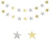 BetterJonny スターガーランドデコレーション キラキラスターガーランドバナー 52フィート 星 ハンギングストリーマー きらめく背景 両面吊り下げデコレーション パーティー 誕生日