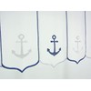 Clever-Kauf-24 Net Curtain Anchor Embroidered Bistro Curtain Blue White Height