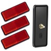 AYBUY 4Pcs Motorcycle Reflectors, Bolt Screw Rectangular Safety Reflector, Strong