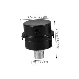 Outanaya 2 Pcs Air Filter Screw Compressor Silence Tool Screw Compressor Air Compressor Plastic Shell Air Compressor Intake Pneumatic Mufflers Black Iron