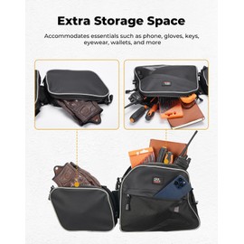 KEMIMOTO Door Bags 1680D Storage Compatible with 2023+ CFMOTO ZForce 950 Sport/ZForce 950 Sport 4 G2, Lower Door Bags with 40mm Knee Pads Water Resistant Extra Pockets - Set of Two