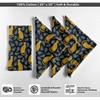 Vargottam Cheetah & Monstera Print Design Cotton Canvas Napkin -