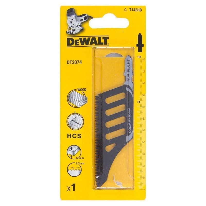 DeWalt DT2074QZ Jigsaw Blade for Wood T-Shank HCS T142HB (Pack