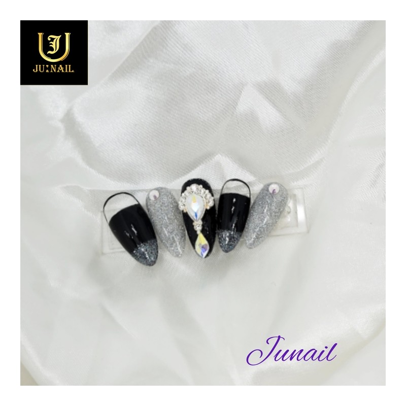 ❣Queen coronation handmade nail tips - Short C curve coffin