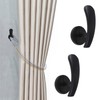 INCREWAY Curtain Holdbacks, 2PCS Self Adhesive Wall Mounted Drapery Tieback