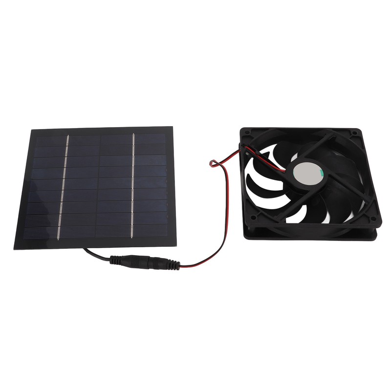 10W Solar Powered Panel Exhaust Fan Mini Ventilator Waterproof for