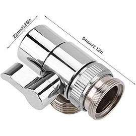 PureSec DV09 Kitchen and Bathroom Sink Faucet Diverter Valve with Aerator and Male Threaded Adapter for 1/2" Hose Attachment for Water Diversion Brass
