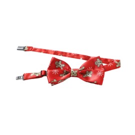 Komonee Christmas Bow Tie Red Gingerbread Xmas Colourful Novelty Funny Bowtie Holiday Work Party Do Joke Present Gift Mens Womens Unisex