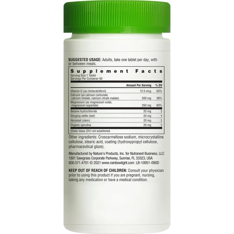 Rainbow Light - Calcium With Magnesium & Vitamin D3 Tablets,