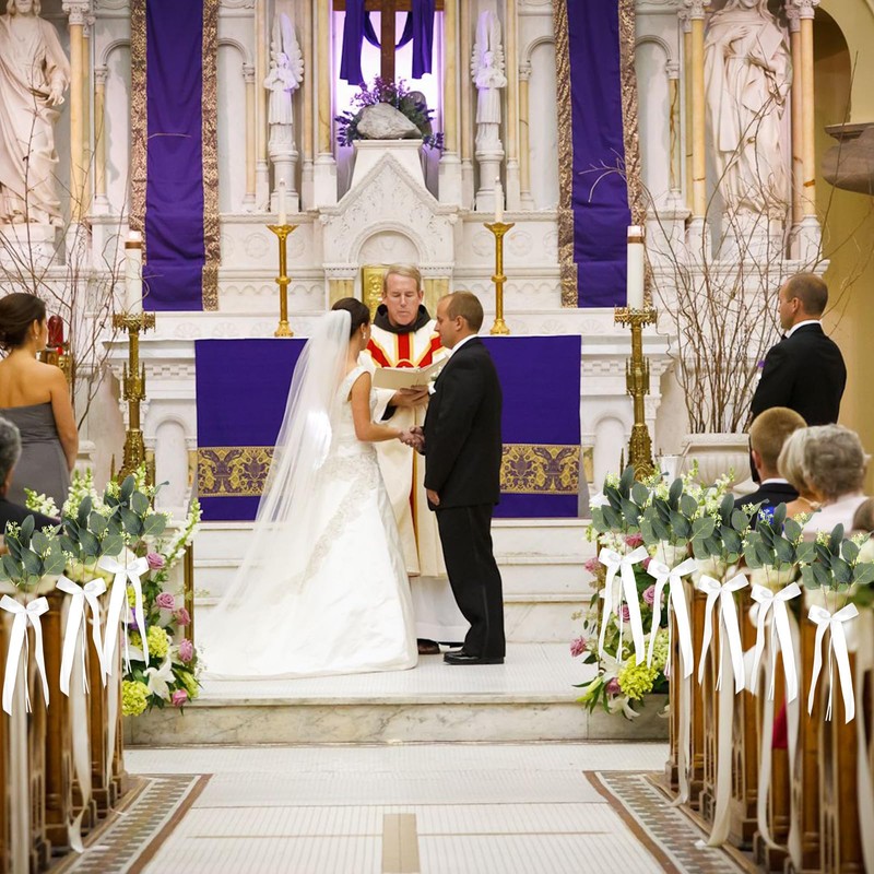 24 Sets Wedding Aisle Decorations for Ceremony Set Wedding Chair