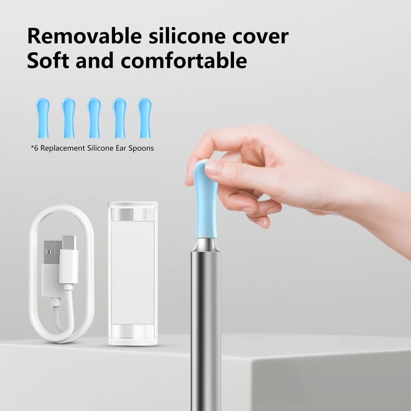 Silicone Ear Hygiene Set, HD Visual Earwax Removal Tool with