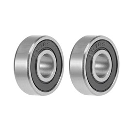 TA-VIGOR 2Pcs 607-2RS Deep Groove Ball Bearings, Z2 7mm x 19mm x 6mm Double Sealed Industrial Bearings, Chrome Steel Skateboard Bearings for Motor Electrical Instrument Equipment