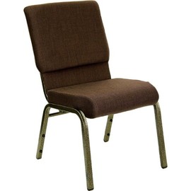 Hercules 18.5 Inch Brown Stacking Church Chair