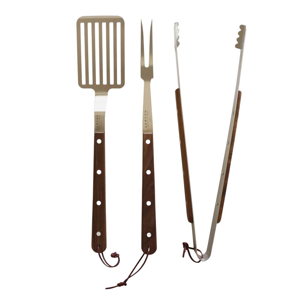 Lamson Premier BBQ Tools with Riveted Walnut Handles